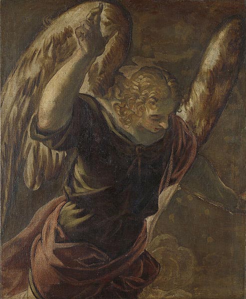 Jacopo Tintoretto Annunciation; the Angel